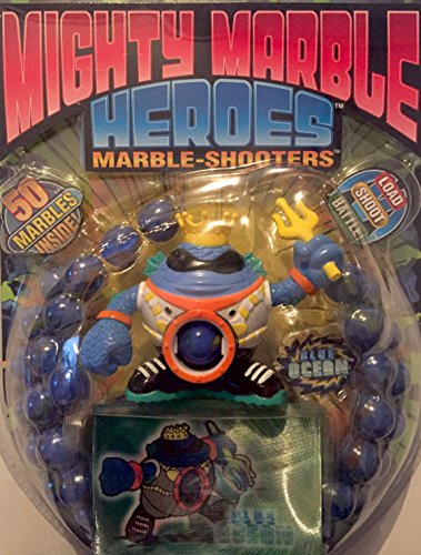 0076666217694 - IMPERIAL TOY MIGHTY MARBLE HEROES SET #12846 BLUE OCEAN SHOOTER W/ 50 MARBLES