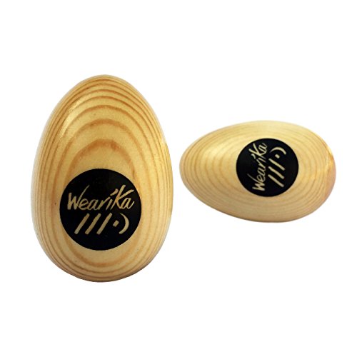 0766739164832 - WOODEN EGG SHAKER PAIR, MUSICAL INSTRUMENTS FOR CHILDREN, PREMIUM PERCUSSION INSTRUMENT, WOODEN PERCUSSION INSTRUMENTS, MUSICAL PERCUSSION SHAKER, ALL NATURAL, SAFE AND NON-TOXIC
