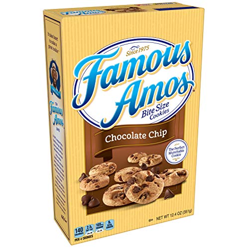 0076677541030 - FAMOUS AMOS COOKIES, BITE SIZE CHOCOLATE CHIP, 12.4 OZ BOX