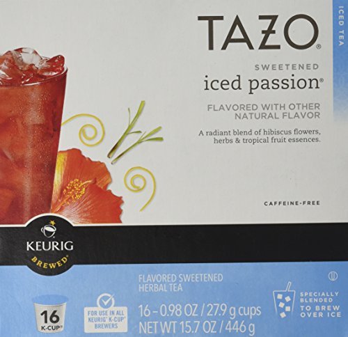 0766789604449 - KEURIG TAZO SWEETENED ICED PASSION TEA K-CUP 16 CT