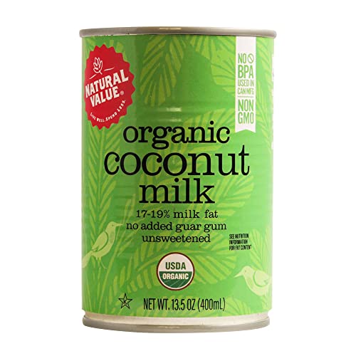 0766789810765 - NATURAL VALUE ORGANIC COCONUT MILK, 13.5 OUNCE CANS (PACK OF 12)
