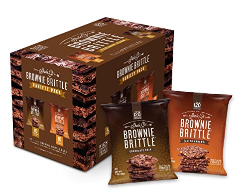 0766789858880 - BROWNIE BRITTLE, 1 OUNCE, CHOCOLATE CHIP VARIETY PACK (120 CALORIES PER OUNCE), 20 COUNT