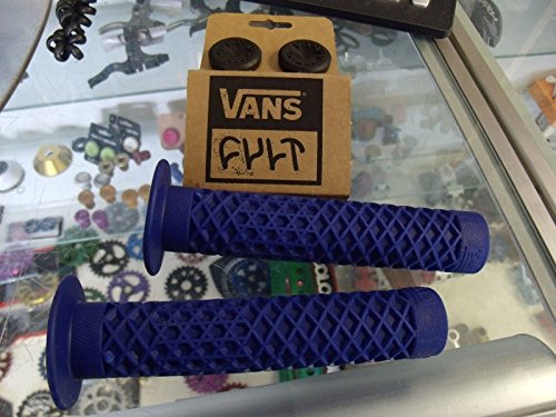 0767337496387 - CULT BIKES VANS BLUE FLANGED BMX BICYCLE SCOOTER FIXED GRIPS
