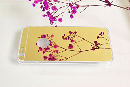 0076736287732 - CUPLE IPHONE 6 PLUS IPHONE 6S PLUS MIRROR CASE SOFT TPU SILICONE JELLY MIRROR CASE, GOLD