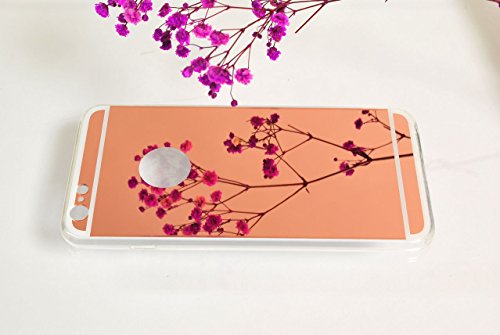 0076736287749 - CUPLE IPHONE 6 PLUS IPHONE 6S PLUS MIRROR CASE SOFT TPU SILICONE JELLY MIRROR CASE, ROSE GOLD