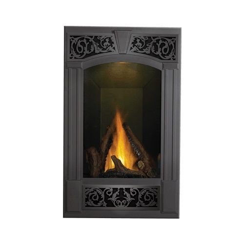 0767383376275 - NAPOLEON GD19-1NSB VITTORIA DIRECT VENT GAS FIREPLACE 11 500 BTUS WITH PORCELAIN REFLECTIVE RADIANT PANEL SAFETY SCREEN AND NIGHT