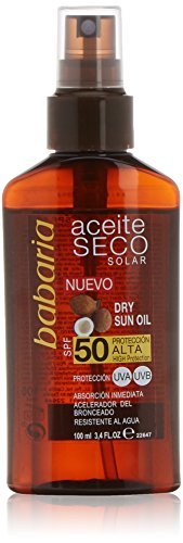 0767485063714 - BABARIA BODY OIL SECO TANNING COCO VAPO SPF50 100 ML BY BABARIA