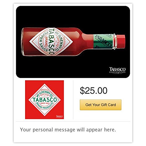 0076750156922 - TABASCO BOTTLE GIFT CARDS - E-MAIL DELIVERY