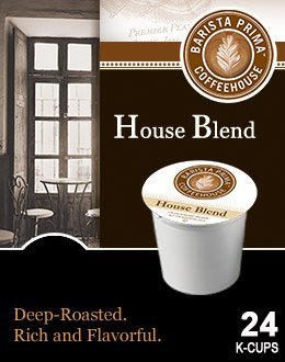 0767563923749 - BARISTA PRIMA COFFEEHOUSE -- HOUSE BLEND -- 1 BOX OF 24 K-CUPS -- FOR KEURIG BREWERS BY BARISTA PRIMA