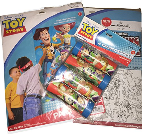0767578558677 - TOY STORY PARTY PACK - BIRTHDAY PARTY KIT - GIANT PARTY PUZZLE, PIN-IT GAME, KALEIDOSCOPES FAVORS