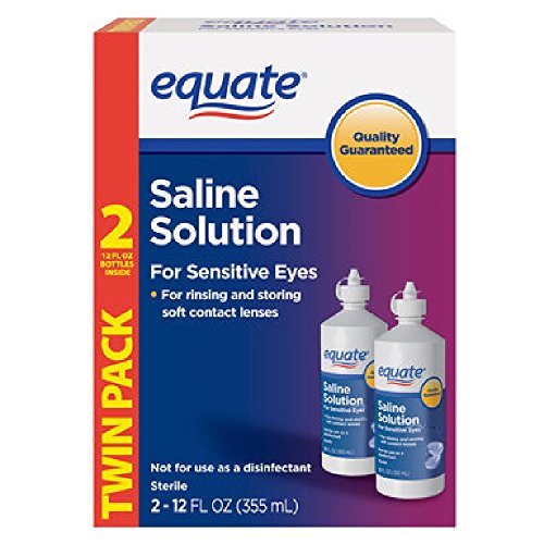 0767644017787 - EQUATE CONTACT LENS SALINE SOLUTION FOR SENSITIVE EYES, TWIN PACK, 12 FL OZ, 24 TOTAL OZ (COMPARE TO BAUSCH & LOMB EYES PLUS) BY EQUATE
