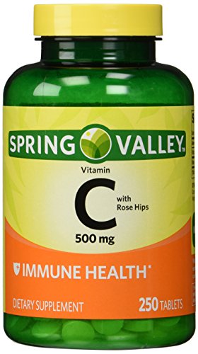 0767644156585 - SPRING VALLEY - VITAMIN C WITH ROSE HIPS 500 MG, TWIN PACK, 250 TABLETS EACH BOTTLE