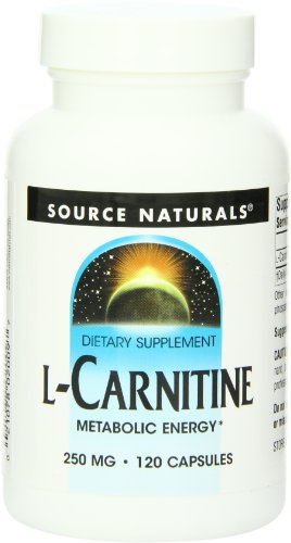 0767644742504 - SOURCE NATURALS L-CARNITINE 250MG, METABOLIC ENERGY, 120 CAPSULES