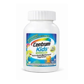 0767644824835 - CENTRUM KIDS CHEWABLES MULTIVITAMIN/MULTIMINERAL TABLETS, 80 COUNT (PACK OF 3) BY CENTRUM