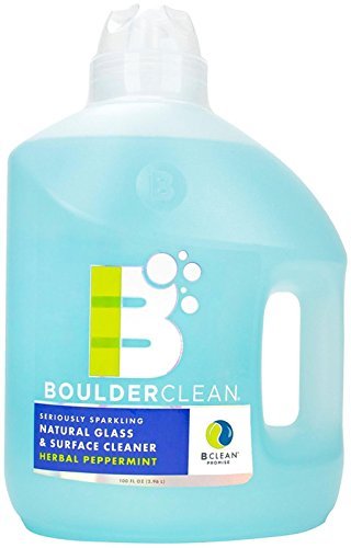 0767674337367 - BOULDER CLEAN NATURAL GLASS AND SURFACE CLEANER REFILL, HERBAL PEPPERMINT, 100 FLUID OUNCE BY BOULDER CLEAN