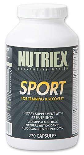 0767674372856 - NUTRIEX SPORT COMPREHENSIVE MULTIVITAMIN SUPPLEMENT WITH GLUCOSAMINE & CHONDROITIN 270 CAPSULES BY NUTRIEX