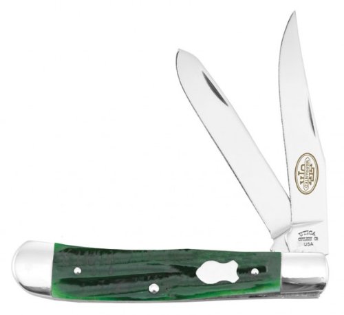 0076771230793 - UTICA CUTLERY 11-23079GB TRAPPER WITH BIG PINE HANDLE, 4 3/16-INCH, GREEN/STAINLESS
