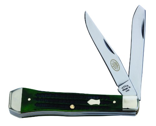0076771296799 - UTICA CUTLERY UTICA CUTLERY COMPANY-11-29579GB - 3 7/8 COFFIN WITH BIG PINE HANDLE-3 7/8 INCH- GREEN/STAINLESS