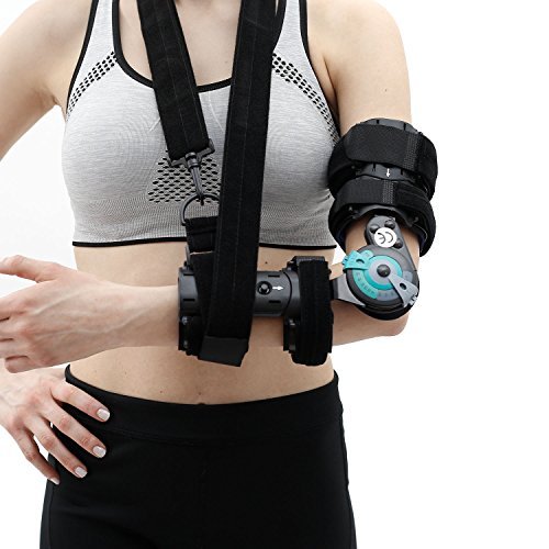 0768134635757 - SOLES HINGED ELBOW BRACE (LEFT ARM) | SUPPORT POST OP INJURY RECOVERY, ROM ORTHOSIS | ADJUSTABLE RANGE OF MOTION | ONE SIZE FITS ALL | UNISEX