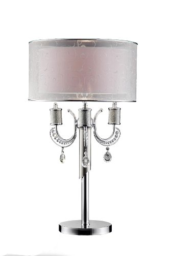 0768189045037 - OK-5132T 31-INCH H NEWPORT CRYSTAL TABLE LAMP
