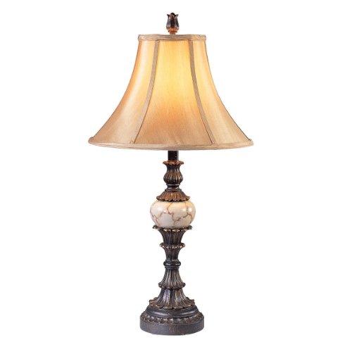 0768189907243 - OK LIGHTING OK-4161T 29-INCH H ANTIQUE BLACK TABLE LAMP