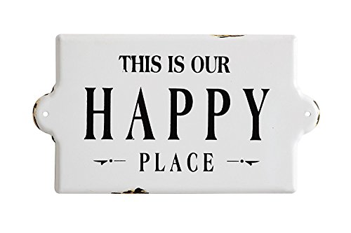 0768240374953 - THIS IS OUR HAPPY PLACE RUSTIC STYLE WALL SIGN