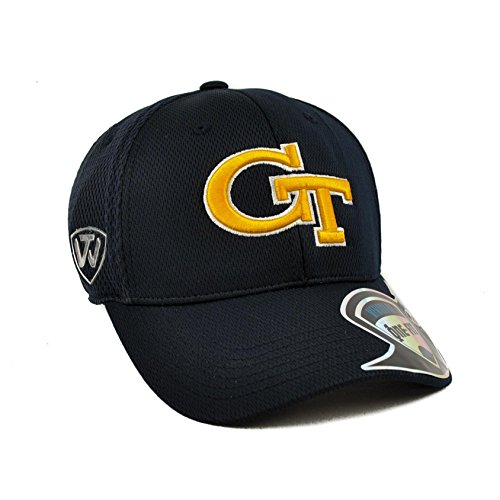 0768353043623 - GEORGIA TECH YELLOW JACKETS TOP OF THE WORLD RESURGE NAVY ONE FIT FLEX HAT (ADULT ONE SIZE)