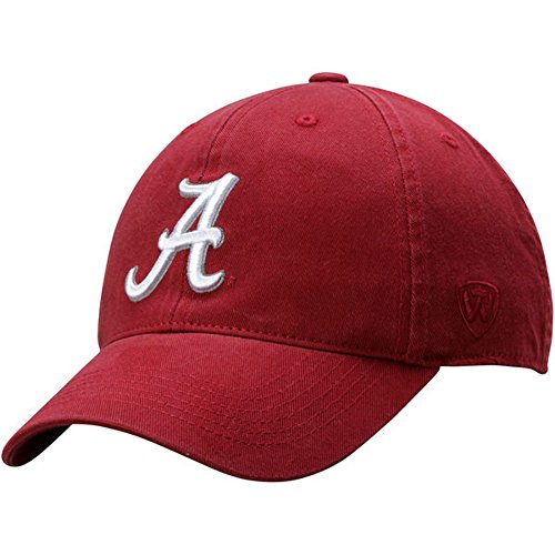 0768353460895 - NCAA ALABAMA CRIMSON TIDE CAP ONE FIT COTTON HAT BY TOP OF THE WORLD