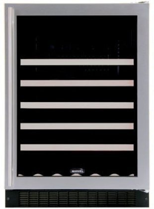 0768388039431 - MARVEL 61WCM-BS-G-R 24-INCH WIDE UNDER COUNTER WINE CELLAR BLACK CABINET GLASS A