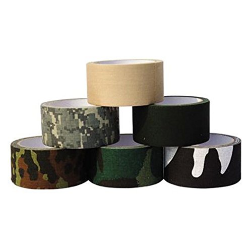 0768430013204 - ZHUNGAO OUTDOOR SELF-ADHESIVE CAMOUFLAGE FABRIC WRAP RIFLE GUN HUNTING CYCLING TAPE CAMO STEALTH DUCT TAPE REUSABLE FABRIC WRAP WATERPROOF--WOODLAND