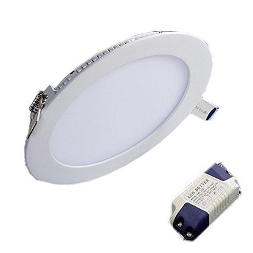 0768430553298 - ZXLIGHT®12W ROUND SQUARE LED RECESSED CEILING PANEL DOWN LIGHTS (ROUND, COOL WHITE)