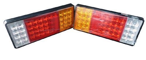 0768430556015 - ZXLIGHT®TRAILER SEMI RIG TRUCK BUS LED COMMERCIAL 12V LED TAIL LIGHTS TAILLIGHTS (PAIR)