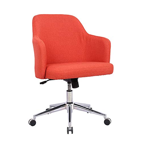 0768481835473 - HOME OFFICE CHAIR, MID-BACK FABRIC ADJUSTABLE SWIVEL TASK CHAIR FOR SMALL SPACE, LIVING ROOM, MAKE-UP, STUDYING