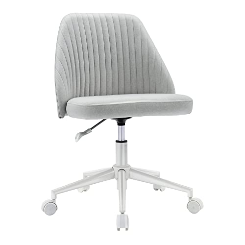 0768481838801 - HOME OFFICE DESK CHAIR, OFFICE CHAIRS DESK CHAIR ROLLING TASK CHAIR COMPUTER CHAIR ADJUSTABLE WITH WHEELS ARMLESS FOR BEDROOM, VANITY CHAIR FOR MAKEUP ROOM, LIVING ROOM