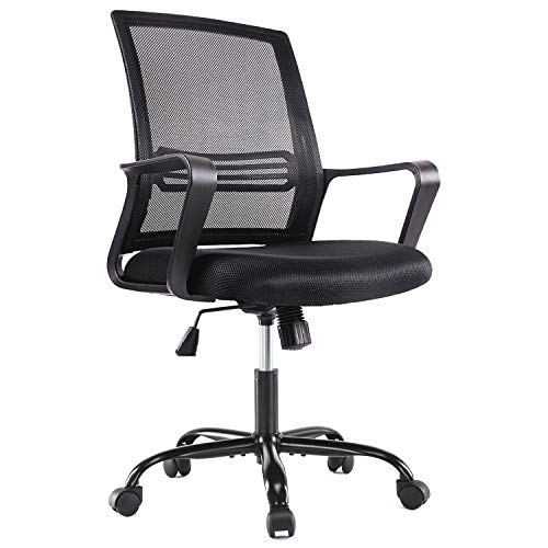 0768492191735 - OFFICE CHAIR ERGONOMIC DESK CHAIR HOME OFFICE DESK CHAIRS WITH WHEELS COMPUTER CHAIR MID BACK TASK CHAIR WITH ARMRESTS LUMBAR SUPPORT