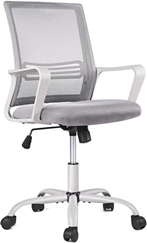 0768492193081 - OFFICE CHAIR HOME OFFICE DESK CHAIRS (GREY, MID BACK)
