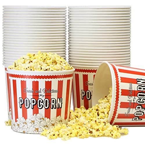 0768528016056 - PARAGON 12 PACK POPCORN BUCKETS, 85 OUNCE, RED AND WHITE