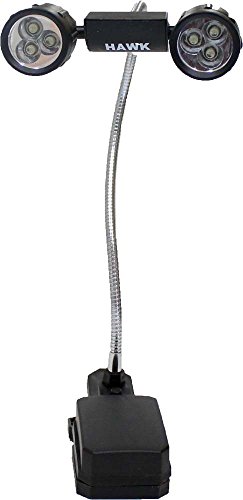 0768537181769 - FAROL ADJUSTABLE CLIP-ON LAMP WITH TWIN 3-LED ROTATING LIGHTS AND BENDABLE NECK: FL-18176
