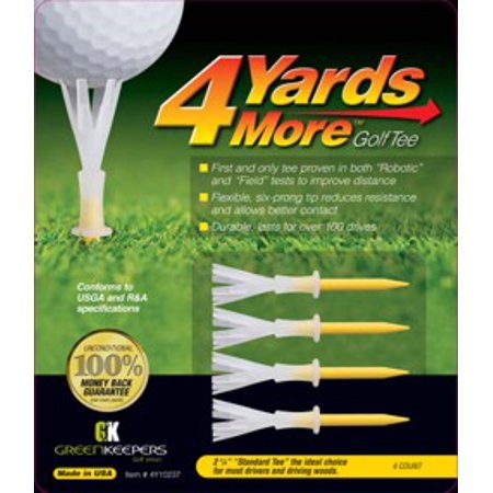 0768567102376 - 4 YARDS MORE REDUCED FRICTION GOLF TEE; 1-3/4, 2-3/4, 3-1/4, 4, VARIETY PACK AND HYBRID