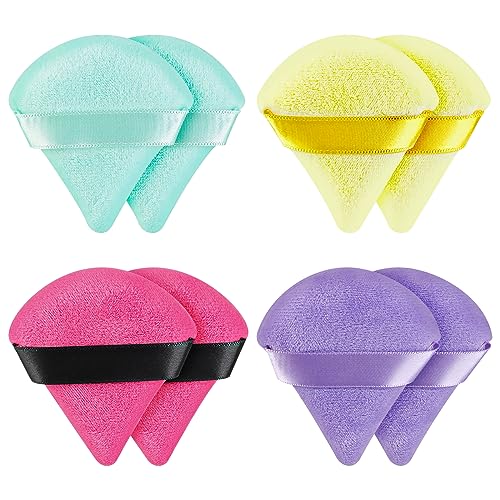 0768679460418 - 8 PIECES TRIANGLE POWDER PUFF FACE SOFT TRIANGLE MAKEUP PUFF VELOUR COSMETIC FOUNDATION BLENDER SPONGE BEAUTY MAKEUP TOOLS