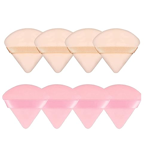 0768679496929 - 8 PIECES TRIANGLE POWDER PUFF FACE SOFT TRIANGLE MAKEUP PUFF VELOUR COSMETIC FOUNDATION BLENDER SPONGE BEAUTY MAKEUP TOOLS