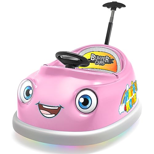0768716537127 - BUMPER CAR - ELECTRIC RIDE ON CARS FOR KIDS & TODDLERS, TENSUN 12V 3-SPEED, AGES 1,2,3,4,5,6 YEAR OLD GIRLS/BOYS CHRISTMAS TOYS, BABY BUMPING TOY CARS WITH REMOTE/BT MUSIC,1-6 YEARS BIRTHDAY GIFT