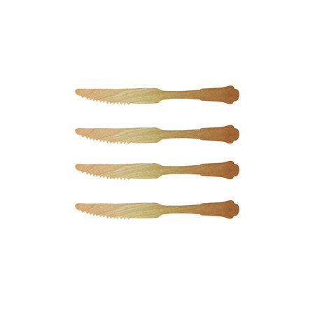 0768855174573 - PANTRYWARE ESSENTIALS PANTRY KNIVE 200-200 7.75’ WOODEN CUTLERY KNIVES WITH ELEGANT HANDLE (PACK OF 200CT) , 0.5’ HEIGHT, 1’ WIDTH, 7.75’ LENGTH (PACK OF 200)