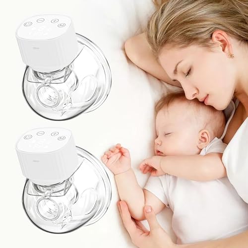 0768872073347 - YOYOMAX WEARABLE BREAST PUMP, DOUBLE WHITE BREAST PUMP WITH 3 MODES & 9 LEVELS, LCD DISPLAY, ULTRA-QUIET AND PAIN FREE PORTABLE BREAST PUMPS