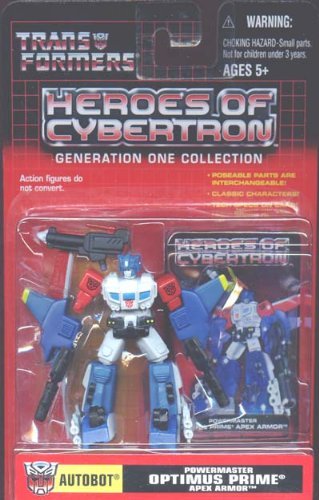 0076930271995 - TRANSFORMERS HEROES OF CYBERTRON GENERATION ONE COLLECTION AUTOBOT POWERMASTER OPTIMUS PRIME APEX ARMOR 3 PVC FIGURE