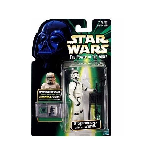 0076930842096 - STAR WARS POWER OF THE FORCE COMM TECH STORMTROOPER ACTION FIGURE