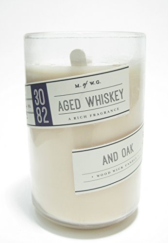 0769978726823 - MAKERS OF WAX GOODS SCENTED CANDLE SINGLE WOOD WICK 17.48 OZ--AGED WHISKEY AND OAK