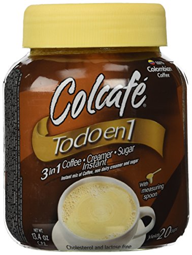 7702032253869 - COLCAFE TODO EN 1 (3 IN 1 COFFEE/SUGAR/CREAMER) CHOLESTEROL AND LACTOSE FREE 13.4OZ (SINGLE BOTTLE) PRODUCT OF COLOMBIA