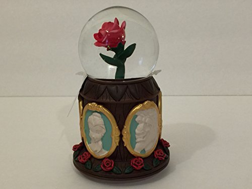 0770352583765 - DISNEY PARKS BEAUTY AND THE BEAST ROSE MUSICAL SNOW GLOBE NEW WITH TAGS