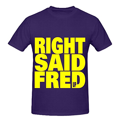 7706131754166 - RIGHT SAID FRED UP ROCK MEN CREW NECK BIG TALL TEE PURPLE